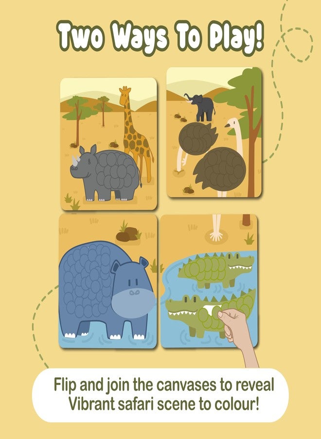 بينكا مجموعة أنشطة فن النقاط من بينكا دوتيز، أكثر من 750 ملصقًا، أنشطة حيوانات برية بدون فوضى، فن ملصقات النقاط للأطفال الصغار، أنشطة سفر للأطفال، مجموعات حرفية وهدايا للأولاد والبنات من سن 4 و5 و6 و7 سنوات - Image 4